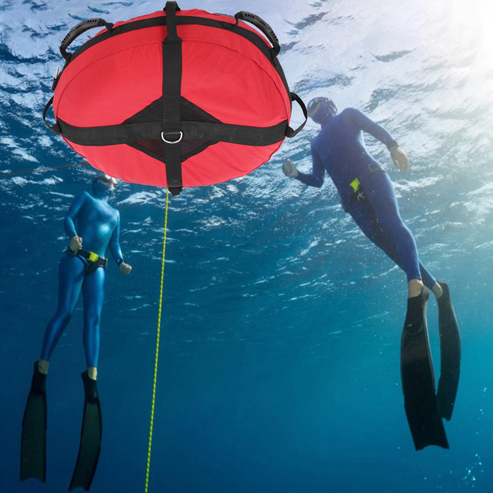 Bola Flotante, Unidad única, Tabla Flotante Inflable de Nailon para Superficie del Agua, Marcador de boya para apneista, Pescador Submarino, Buceador, Apnea, Pesca