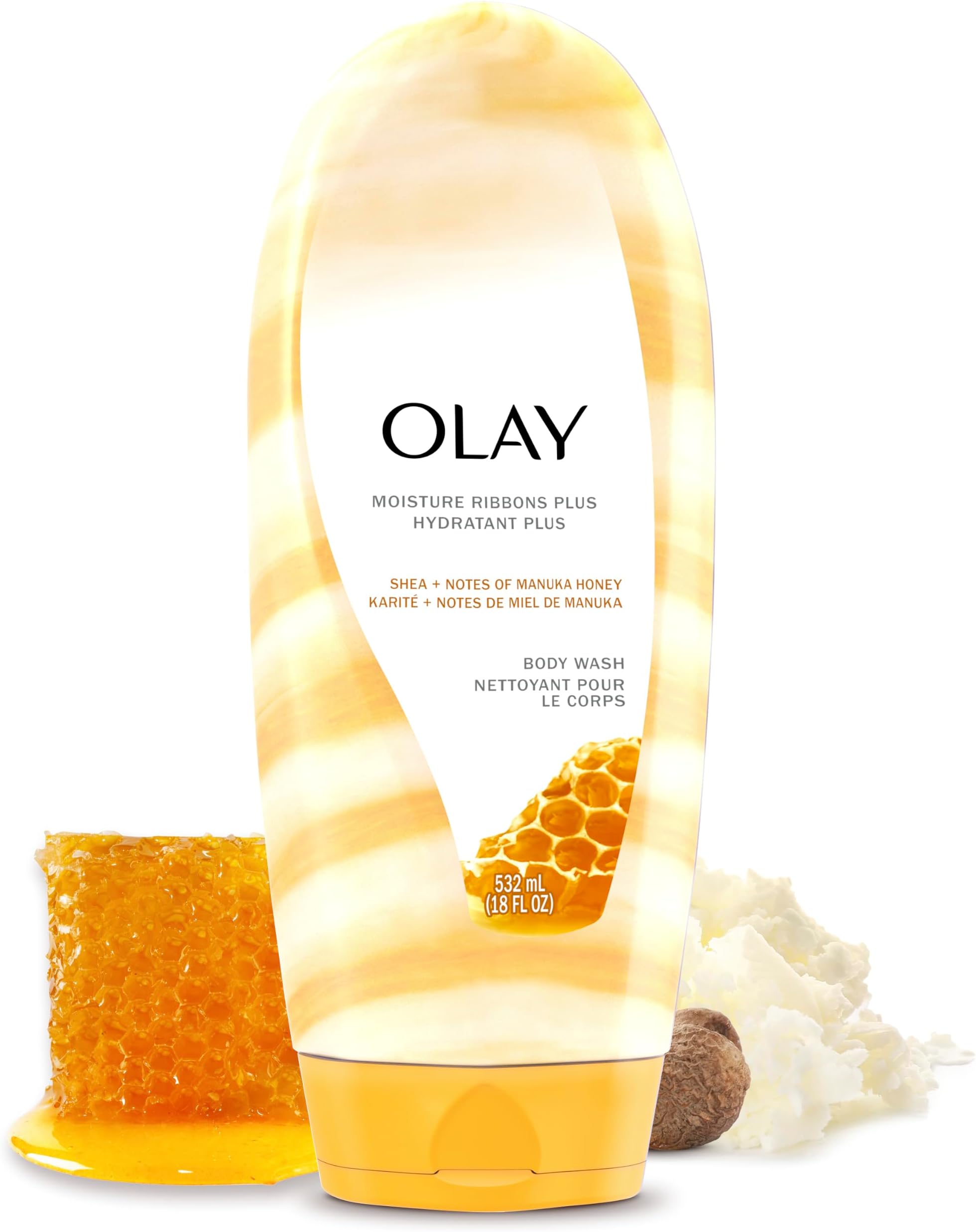 2-In-1 Essential Oils Ribbons Sunflower Oil + Refreshing Nectarine Moisturizing Body Wash 18 Oz