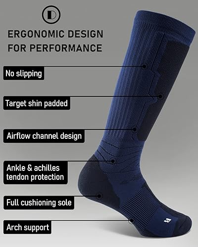 Miniatura 3 de Calcetines de esquí de lana merino (paquete de 2) para esquí, snowboard, invierno cálido