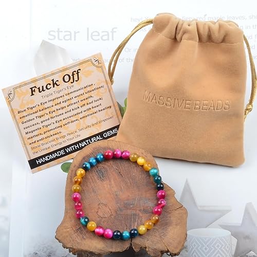 Vista 695 de MASSIVE BEADS Pulsera elástica de yoga hecha a mano con piedra natural, cristal curativo, energía, regalos para adultos unisex de 0.157 in, 0.236