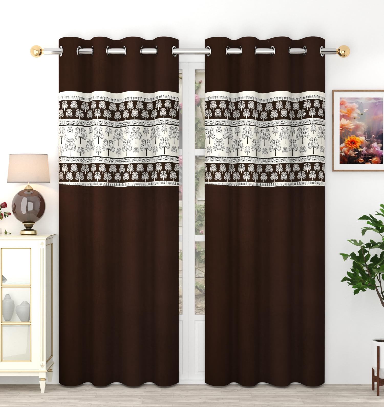 Small Window Curtains - Coffee -4
