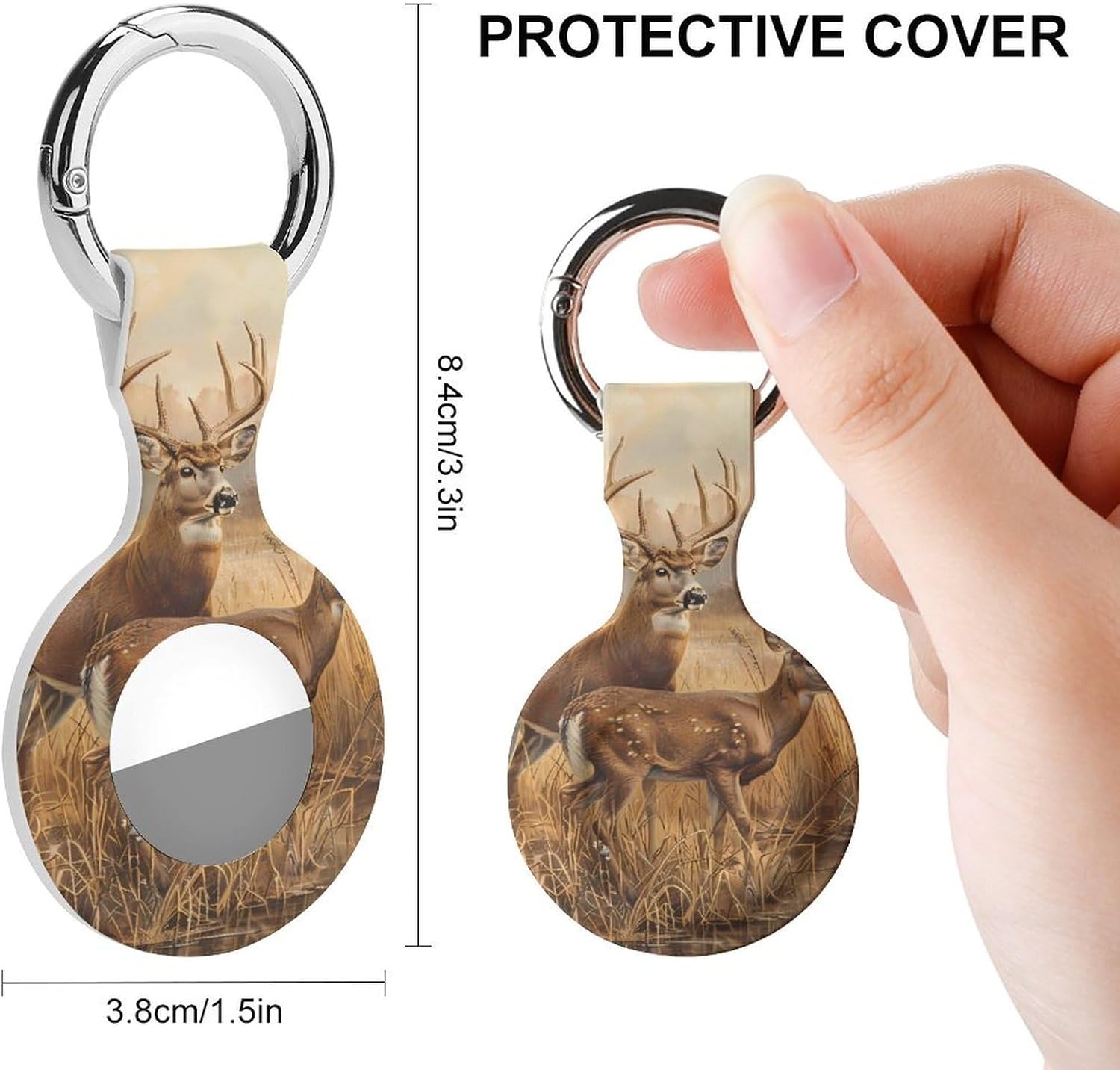 Whitetail Deer by Cabin Protective Case Shockproof Cover 2PCS image 2