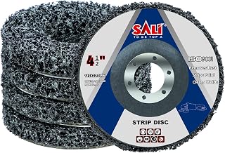 5 Pack 4.5 inch Strip Discs Stripping Wheel for Angle Grinders Clean and Remove Paint, Rust Welds, Oxidation for Wood and Metal 4-1/2'' x 7/8'' (115 * 22.2MM) Black