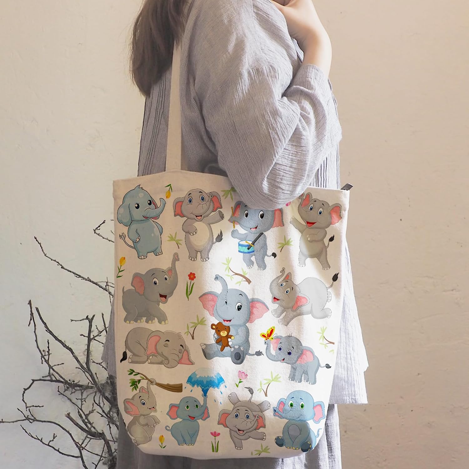 DOOX Canvas Tote Bag for Women, Reusable - Gift/Shopping/Beach/Grocery Canvas Bag - Birthday & Christmas Gifts for Women ﻿ - Image 2