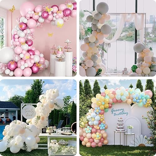 Miniatura 6 de Bomba eléctrica de globo de 600 W, soplador de globos rápido con 6 kits de arco de globos, boquilla doble y 2 modos, bomba de aire portátil para