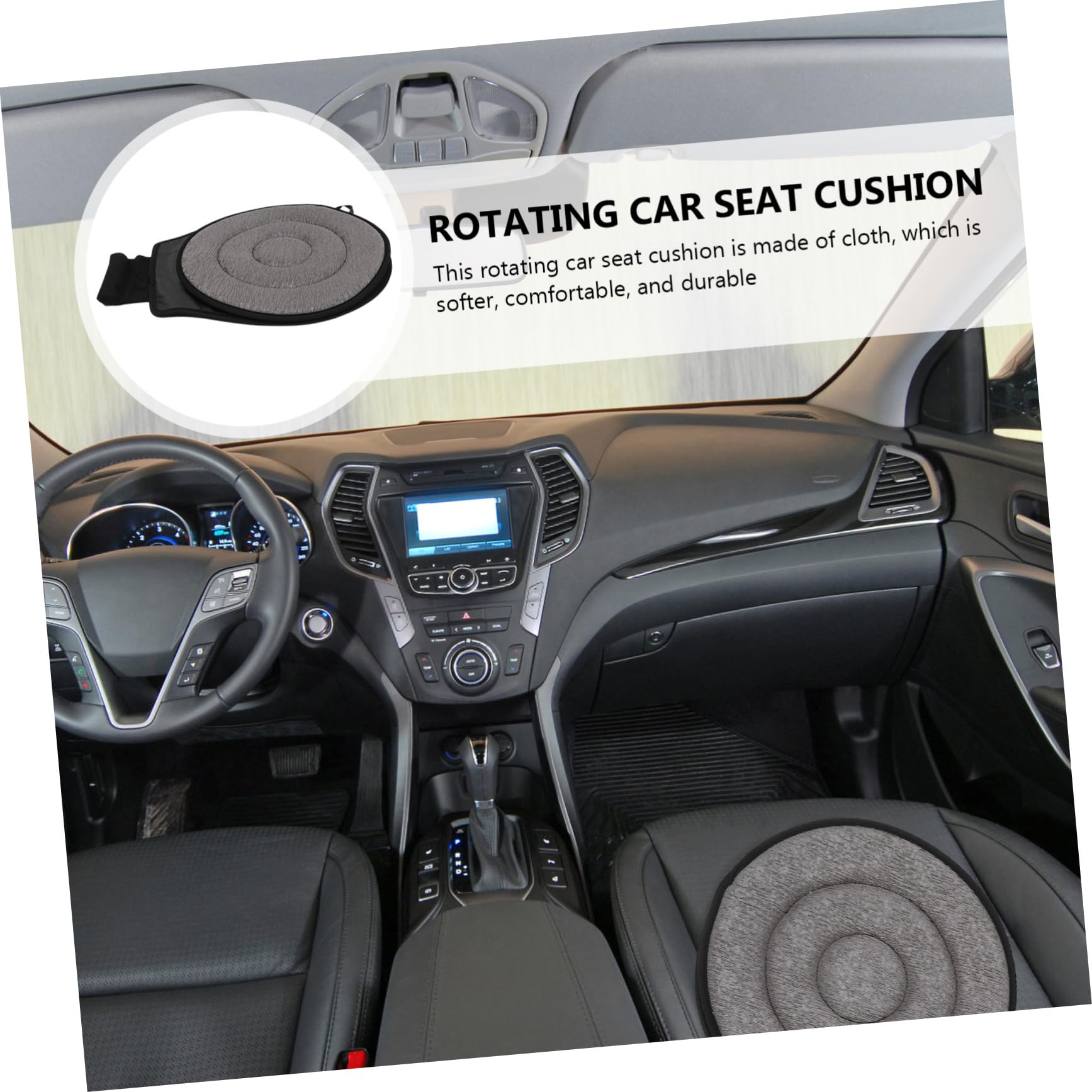 SOLUSTRE Rotating Car Seat Cushion Swivel Seat Pillow Material for Elderly Pregnant