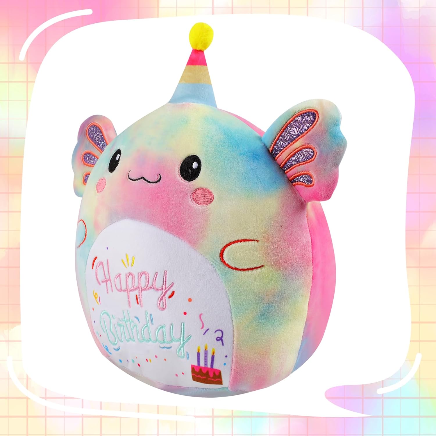 Stuffed Animal Axolotl Plush Toys 12 Inch Soft Unicorn Plushies Pillow Cute Rainbow Plushies Room Decoration Birthday Gifts for Kids Toddlers Girls and Boys (Axolotl)