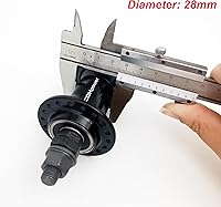 Vista 3 de Parte de rueda de bicicleta Buje delantero de bicicleta 36 agujeros, aleación de alumbre, 3.937 in de ancho, cubo delantero de bicicleta