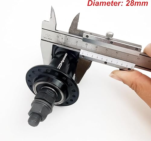 Miniatura 3 de Parte de rueda de bicicleta Buje delantero de bicicleta 36 agujeros, aleación de alumbre, 3.937 in de ancho, cubo delantero de bicicleta