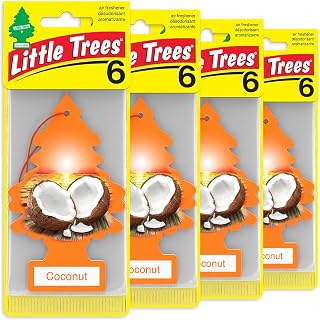 Car Air Freshener | Hanging Tree Provides Long Lasting Scent for Auto and Home | Coconut, 24 Air Fresheners