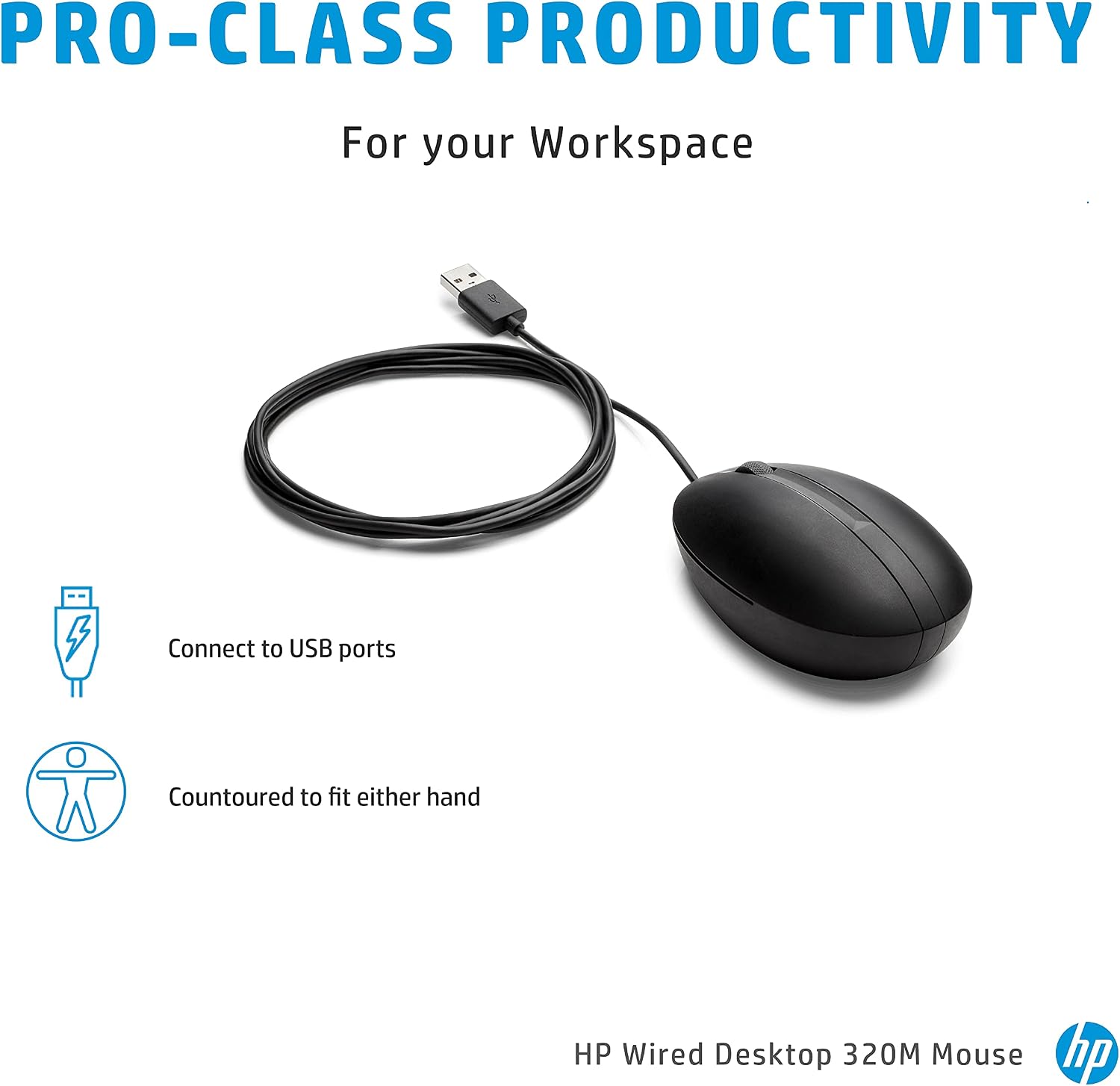 HP Wired Desktop 320M Mouse