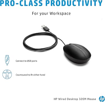 HP Wired Desktop 320M Mouse