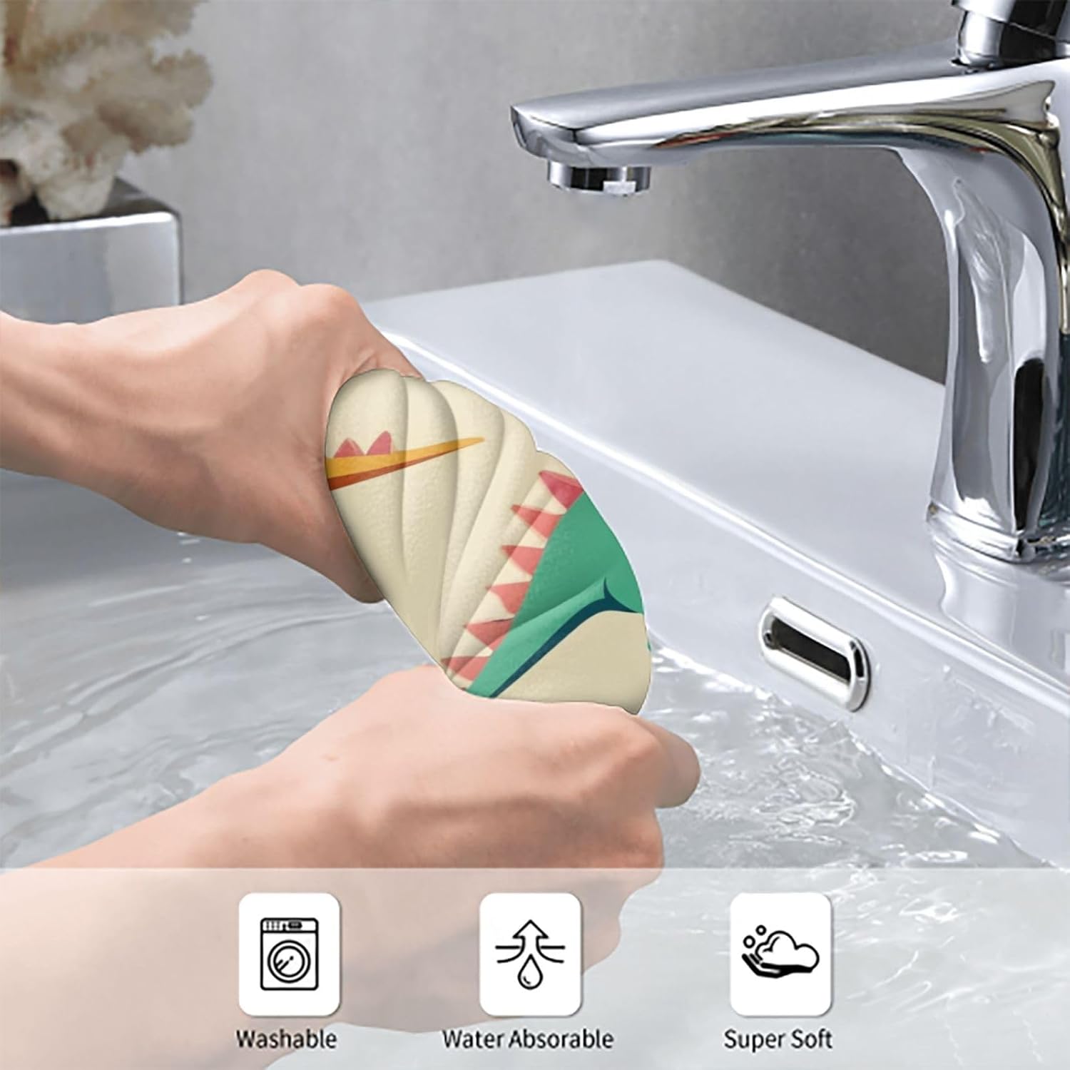 Dinosaur Pattern Print Hand Towels for Kitchen, Decorative Bathroom Towels Decor Farmhouse Cute for Men Women Gifts