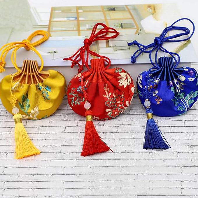 Bolsas saco de seda China para joyas 10 pcs miniatura 5