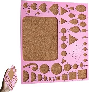 JLEivvi 1 PCS Pink DIY Paper Quilling Kit Pink Paper Quilling Tools Set DIY Art Crafts Crimper Templates for Beginners and Adults