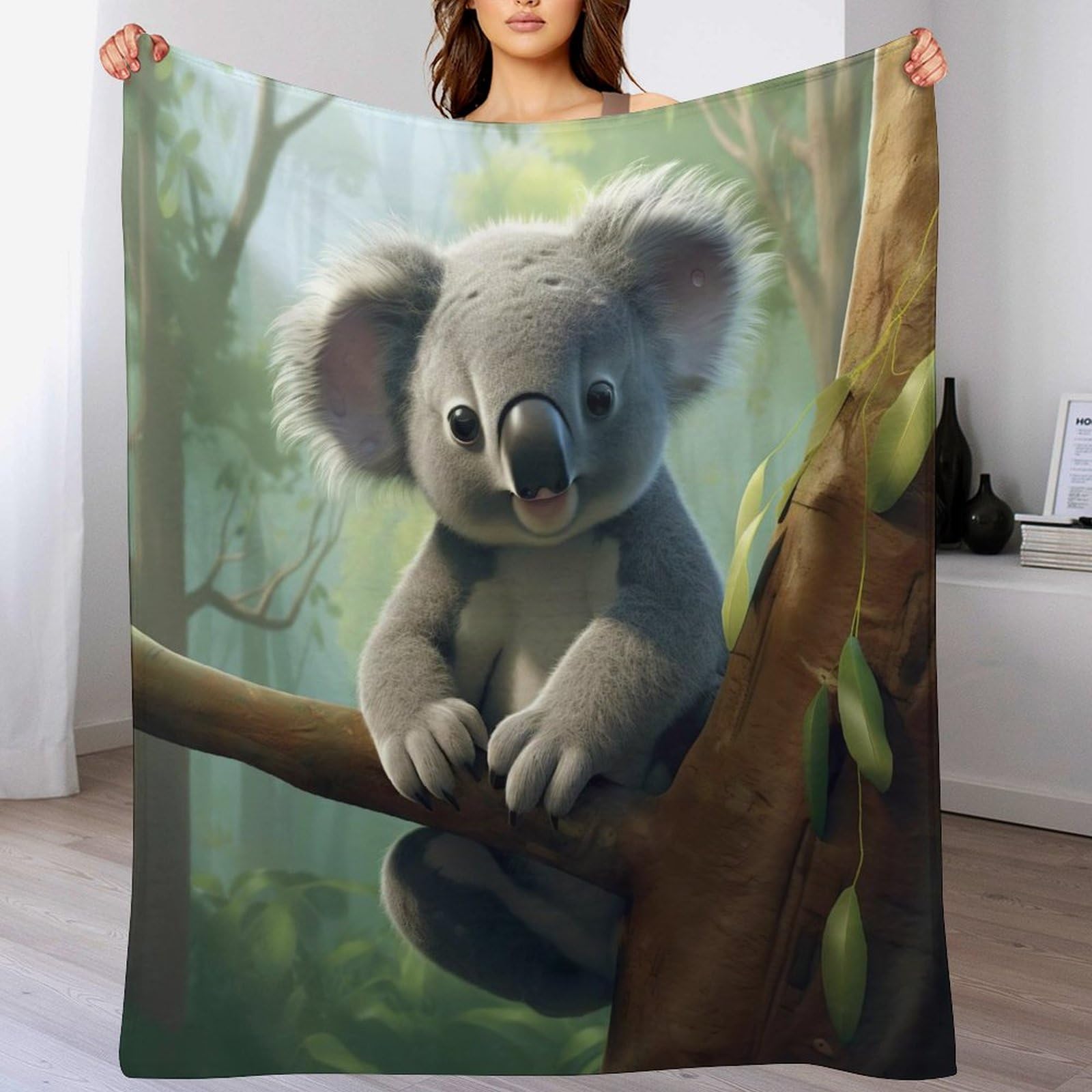 Couverture douce en flanelle koala grand lit chaude et confortable