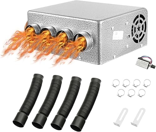 12 V 4 Puertos Universal Coche Auxiliar Calentador Calefacción Desempañador Desempañador W/Interruptor de Velocidad para Coche Camión Minivans