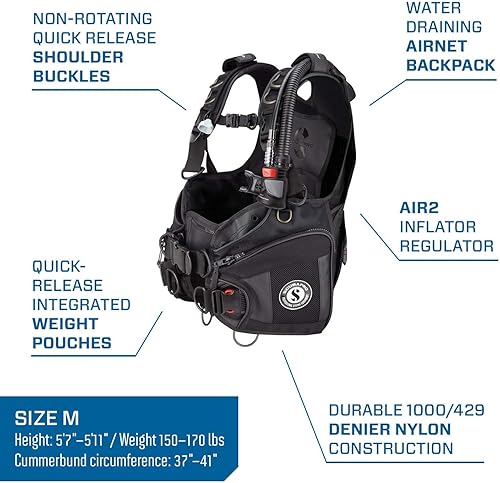 Miniatura 6 de Scubapro Dispositivo compensador de flotabilidad X-Black BCD con Air2