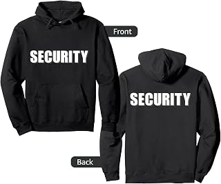Security Guard Service Front and Back Print Pullover Hoodie