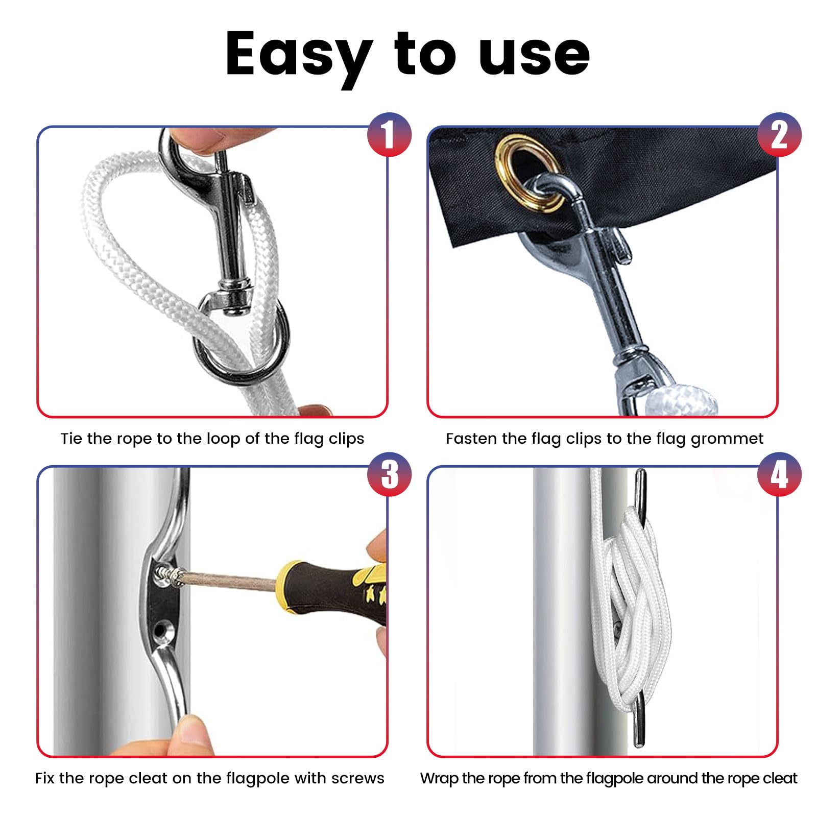 how to tie a flagpole rope