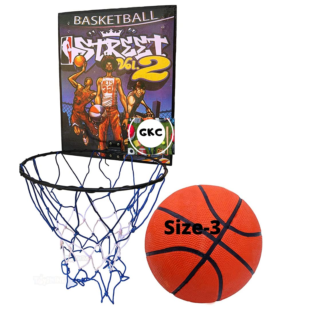 GKC Indoor Door and Wall Mountable Basketball Hoop Set with Basketball (Size-3) for Kids 2 to 10 Year Kids Colour May Vary as per Availability (B09HN59J74) Amazon Price History, Amazon Price Tracker