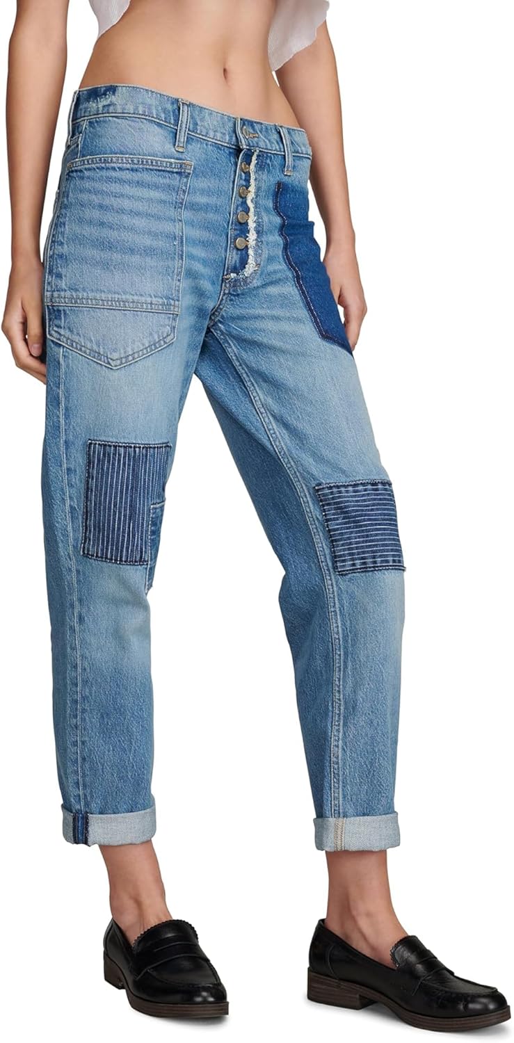 Lucky Brand Womens Mid Rise Boy Jean