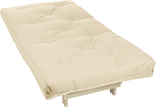 Miniatura 88 de Poly Solid - Colchón de futón completo, 8 pulgadas, color azul polvoriento Negro -,Azul,rosado (Blush Pink),Borgoña,Burnt orange,2-Burnt