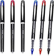 EYEYE 6 Pack Quick Dry Ink Rollerball Pen - Extra Fine 0.5mm Tip - Multicolour