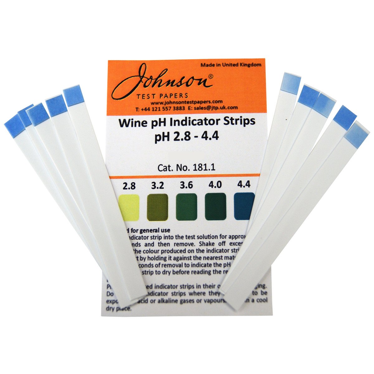 Vinclasse Wine Acid Test Strips - Ph 2.8 To 4.4 - Pack Of 10
