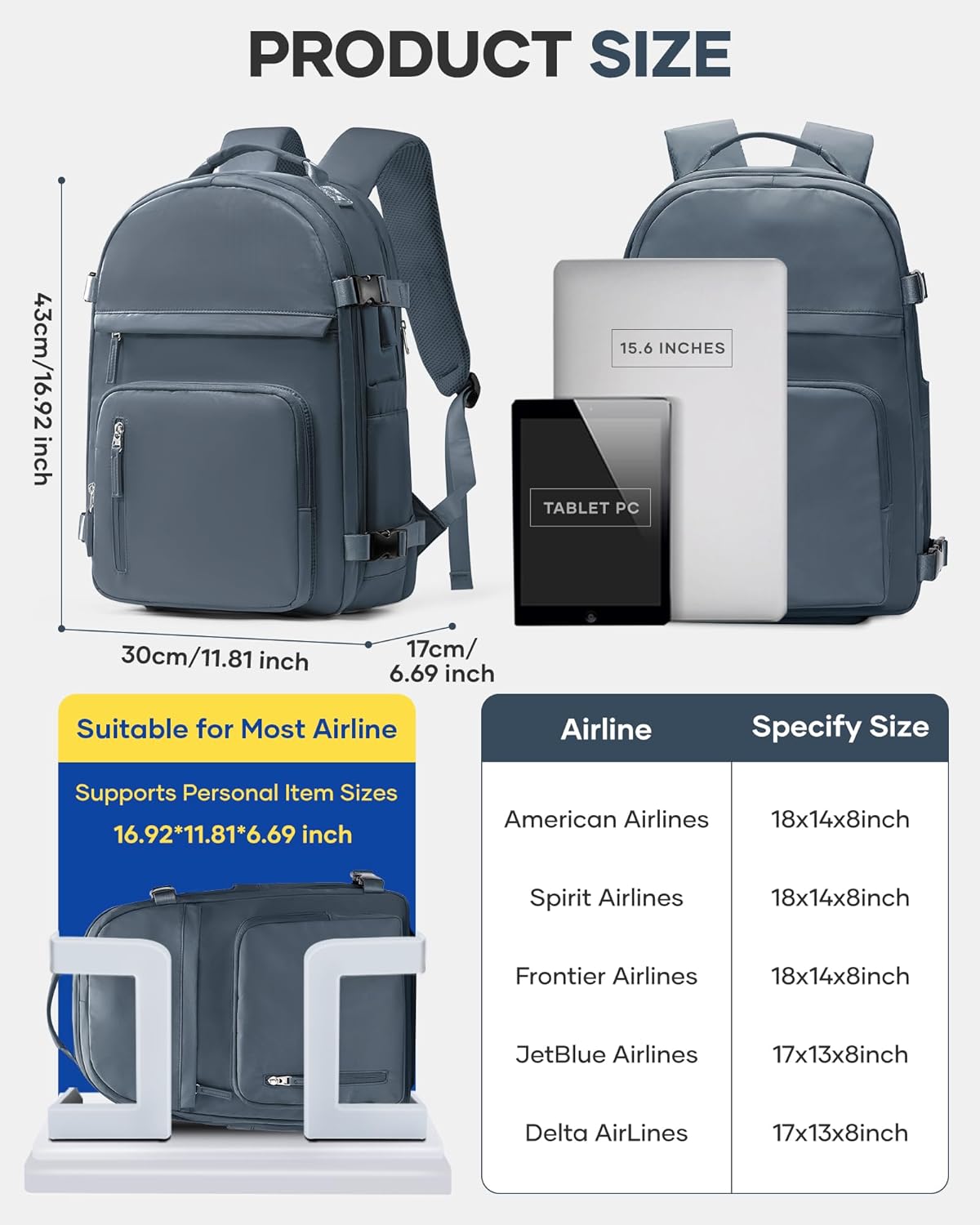 coofay Vacuum Backpack Travel with Pump Vacpack Travel Backpack with Vacuum System Compression Backpacks for Traveling Mochila De Viaje Carry on Luggage - Image 5