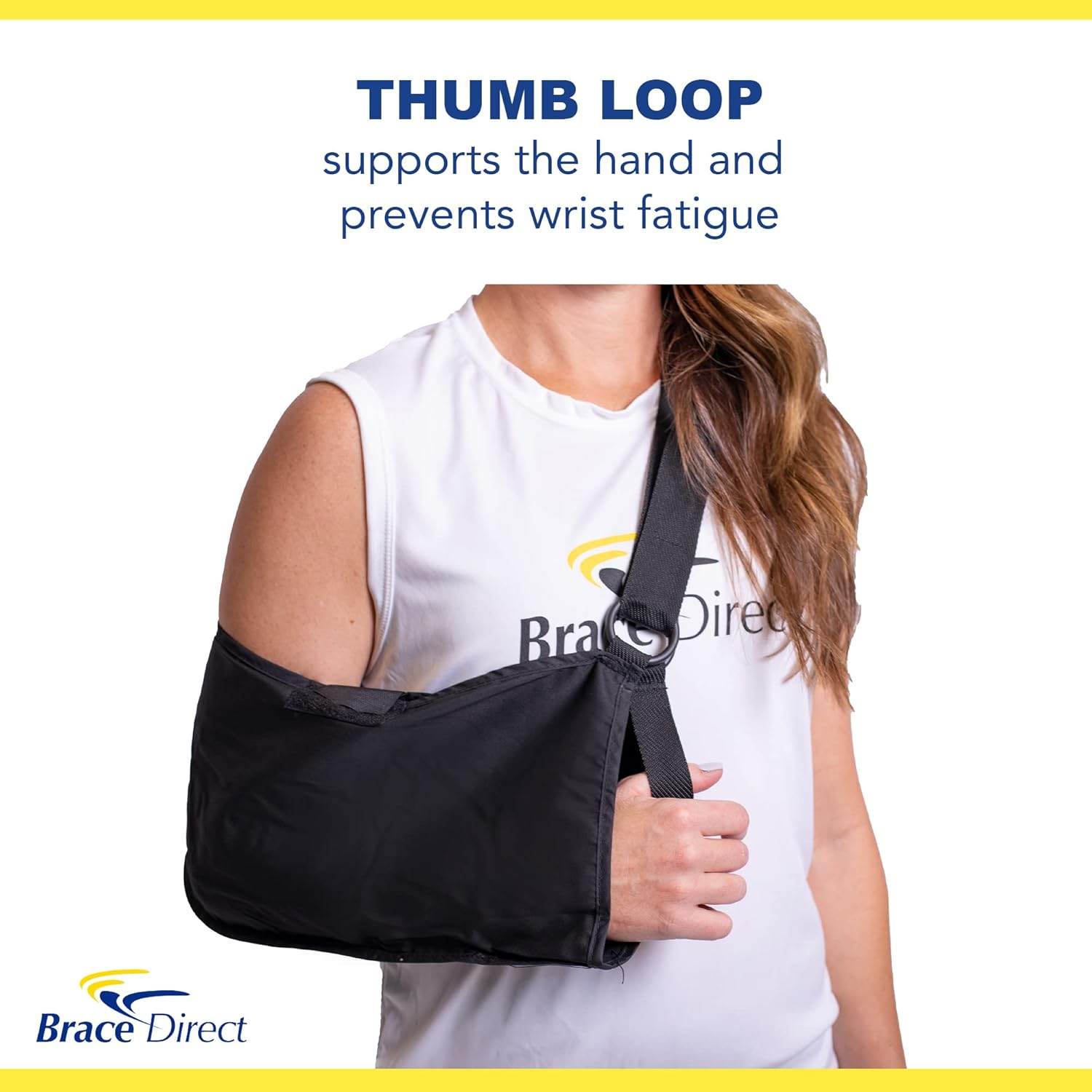 Brace Direct Arm Sling- Immobilize Arm and Shoulder- Cast Support, Post Surgery, Arm, Wrist & Hand Injury, Fractures, Sprains & Strains- Left or Right Arm : Health & Household