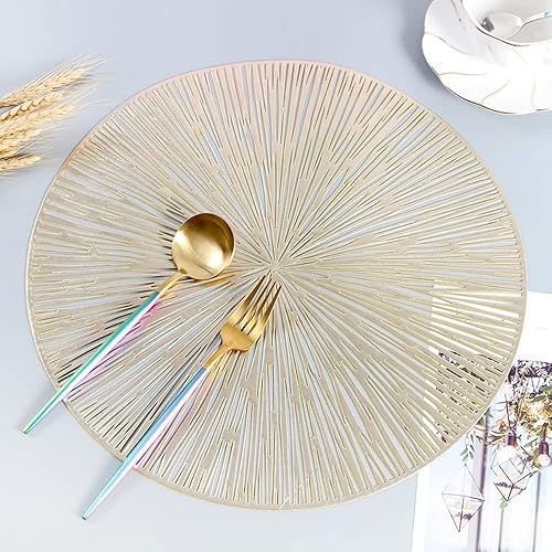 Miniatura 6 de Mantel individual de vinilo antideslizante de 15 pulgadas (plateado-B, 8)