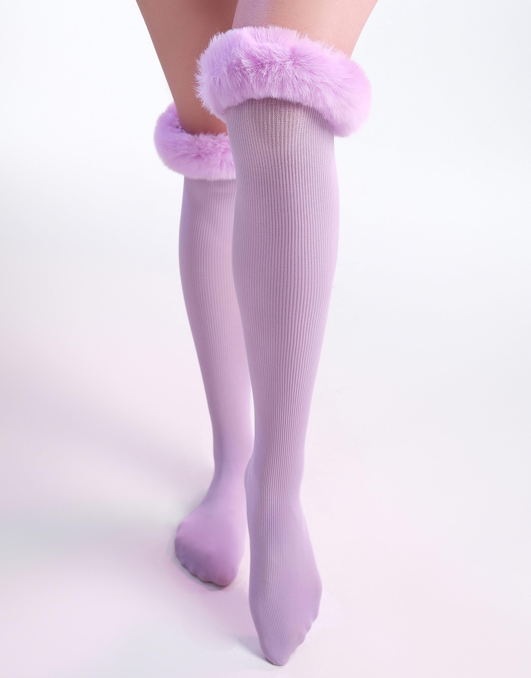 Mobbunny Anime Derivative Romper Onesie Pajamas Bodysuit with Tail Belt and Socks Fluffy Bodycon Hooded Jumpsuit: Medium