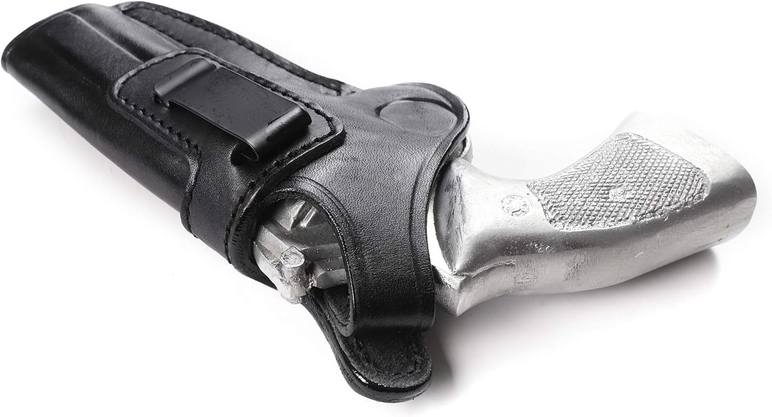 Pusat Holster Premium Leather IWB and OWB Belt Holster 4 inch 357 MAG for Revolver Smith Wesson Model 581-586-681-686 L Frame Left Hand