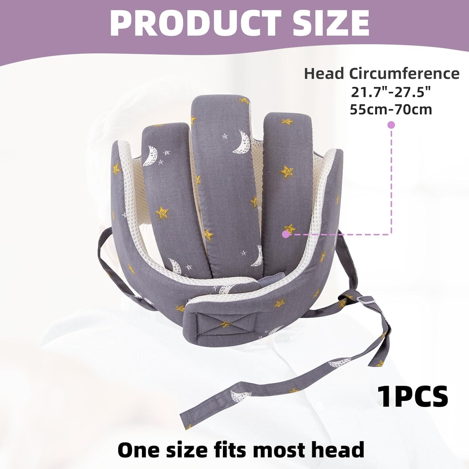 Thick Protective Helmet for Elderly Youth, Adjustable Protective Helmet for Seizures