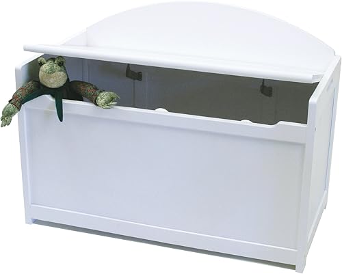 Lipper International Cofre de juguetes para niños, 33.25 pulgadas de ancho x 17.75 pulgadas de profundidad x 24.5 pulgadas de alto, color blanco
