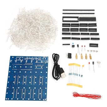 LED Cube, 3D LED Light Squared Kit 8 x 8 x 8 Cube Blue Red DIY Hand Made Gift Home Decoration(Blue)