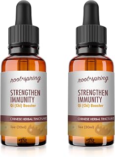 Strengthen Immunity - Qi (Chi) Booster - Herbal Tincture (Liquid Extract) Concentrate with Dropper - Natural TCM Herb Blend Supplement 1 oz (Pack of 2)