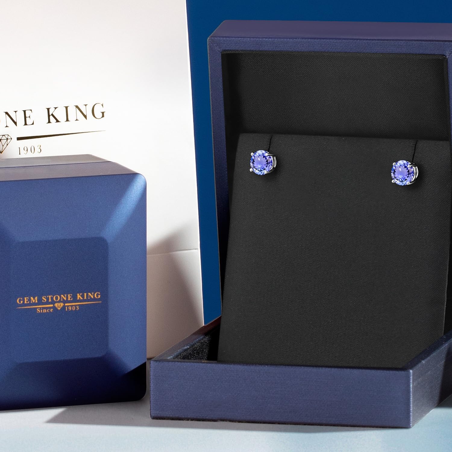 Gem Stone King 925 Sterling Silver Gemstone Birthstone Stud Earrings for Women Men | Round 6MM | Fine Jewelry Gifts for Her Him Mom Dad Wife - Image 5