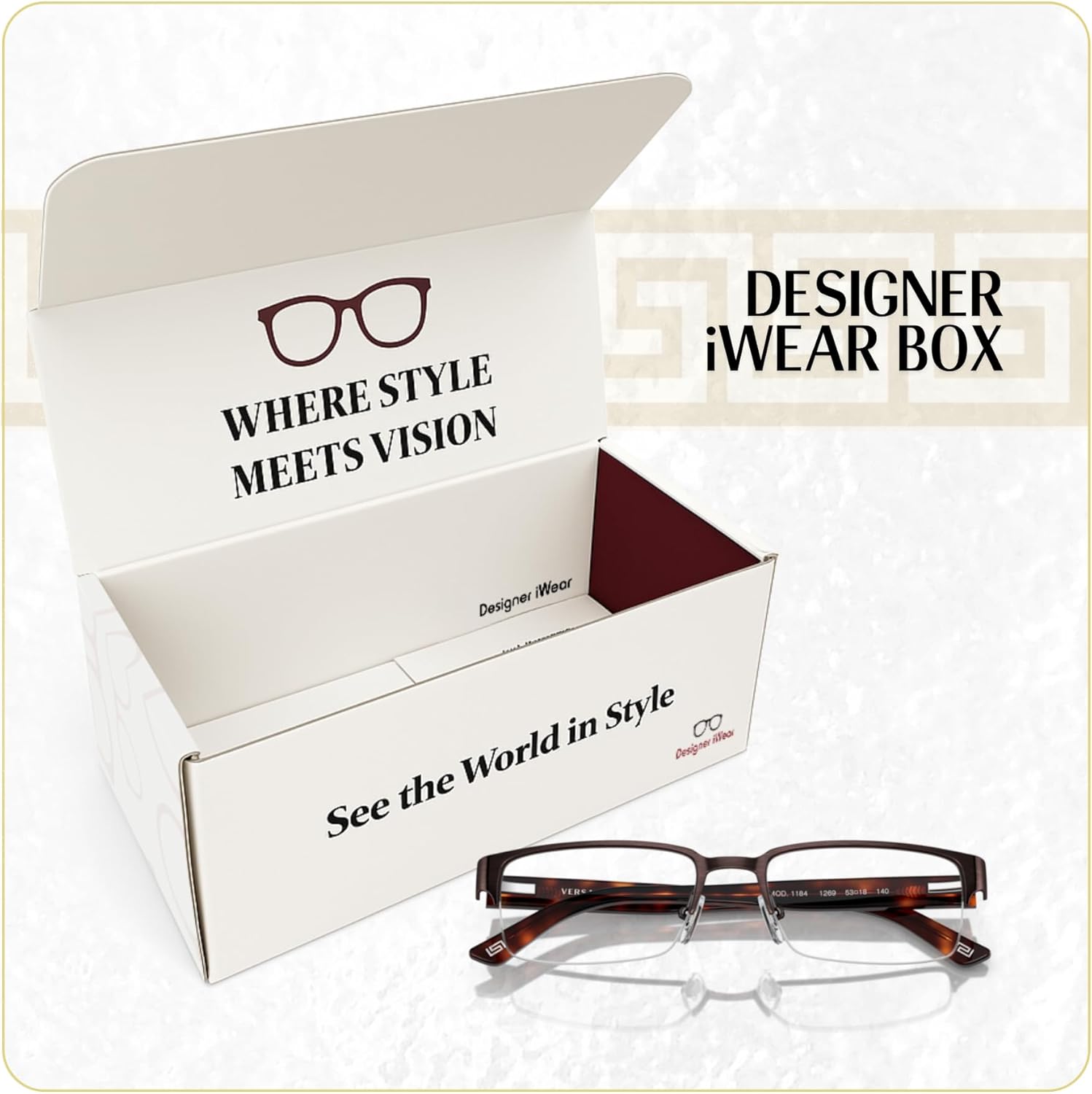 Versace VE1184 Rectangle Eyeglasses For Men+BUNDLE with ACCESSORY EYEWEAR KIT - Image 6