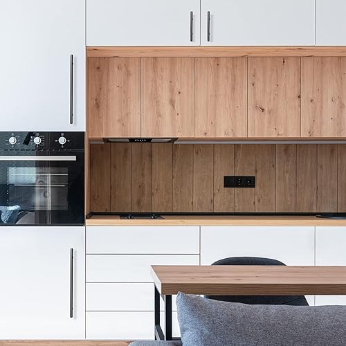 Vista 14 de Ravinte Paquete de 20 tiradores de gabinete negros de 3-3/4 pulgadas, manijas de gabinete de cocina color negro mate, tiradores de cajones modernos