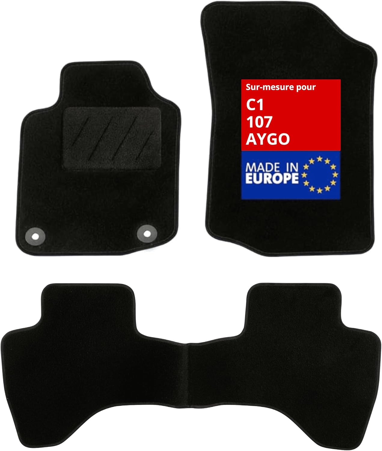 Tapis Voiture sur Mesure - PEUGEOT 107/C1/AYGO (10-14)