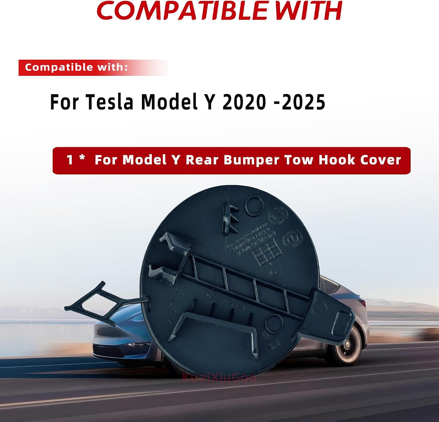 2020-2025 for Tesla Model Y Rear Bumper Tow Hook Hitch Cover#1494426-00-A