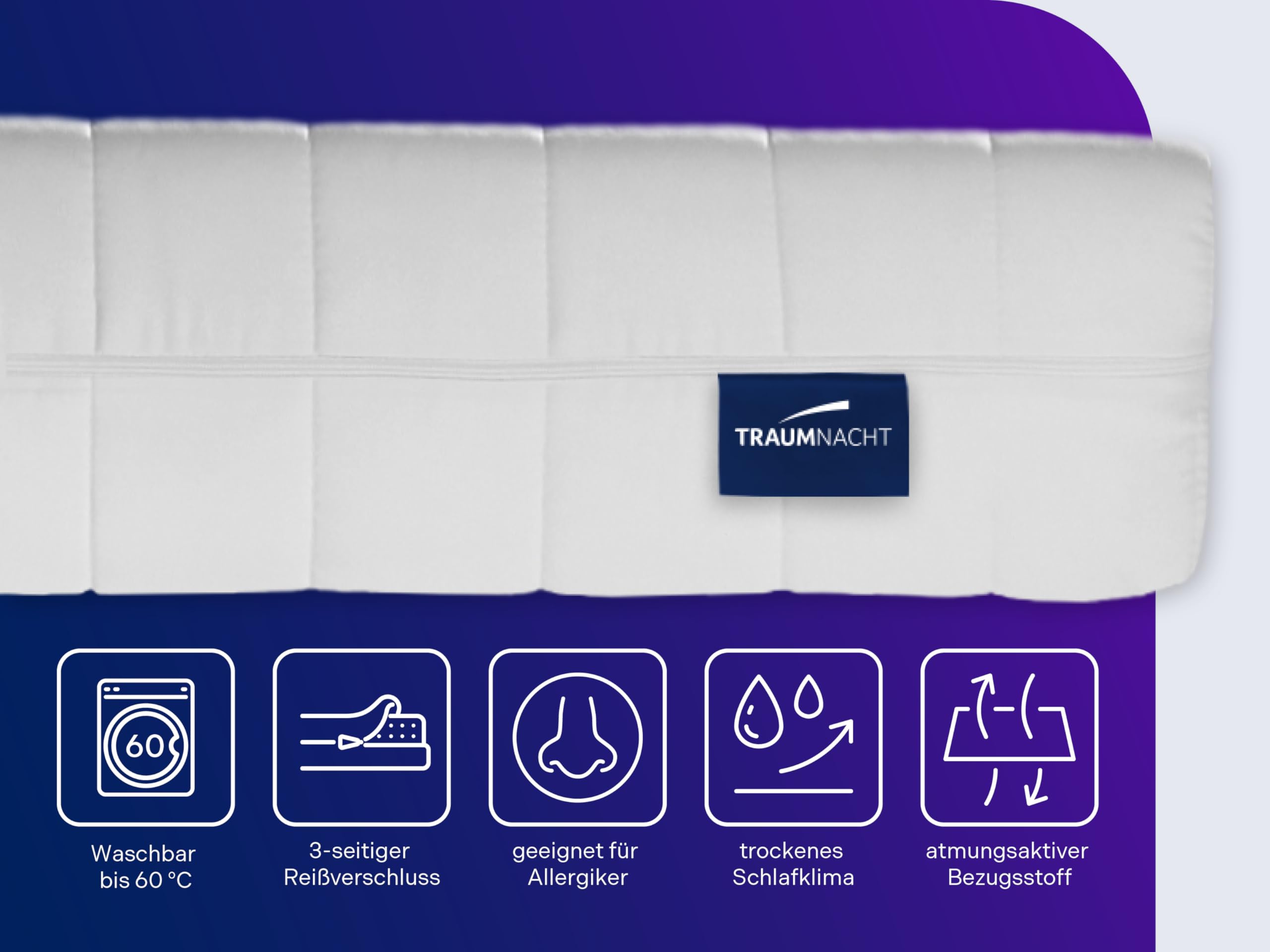 Traumnacht Basic XXL 2 in 1 Duo Kaltschaummatratze orthopädisch 90x200 cm | H2/H3 | 22 cm Höhe | 7-Zonen ergonomisch | Öko-Tex Zertifiziert | Deutscher Qualitätsstandard