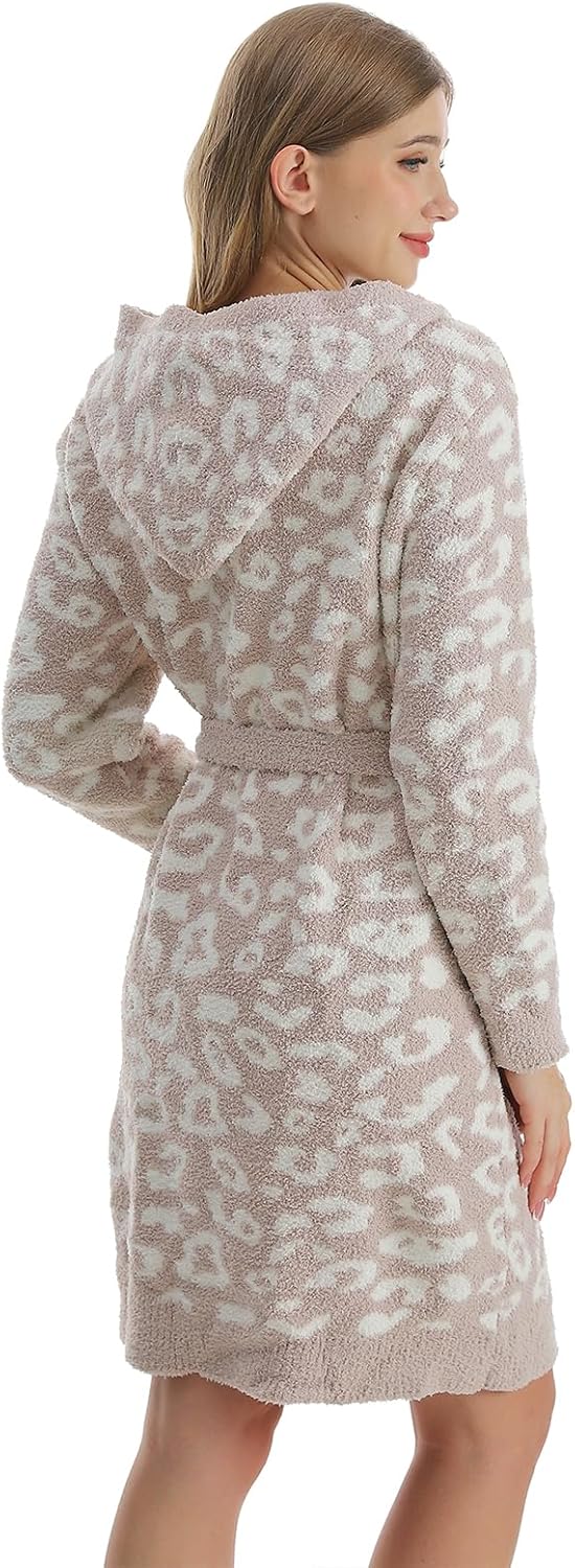 bearberry Cozy Robe Lightweight Soft Plush Bathrobe with Pockets for Women - Image 3