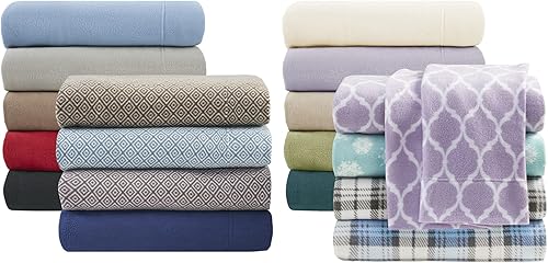 Miniatura 6 de True North by Sleep Philosophy - Juego de sábanas de microvellón, cálidas, acogedoras y con bolsillo profundo de 14pulgadas, con funda de almohada,