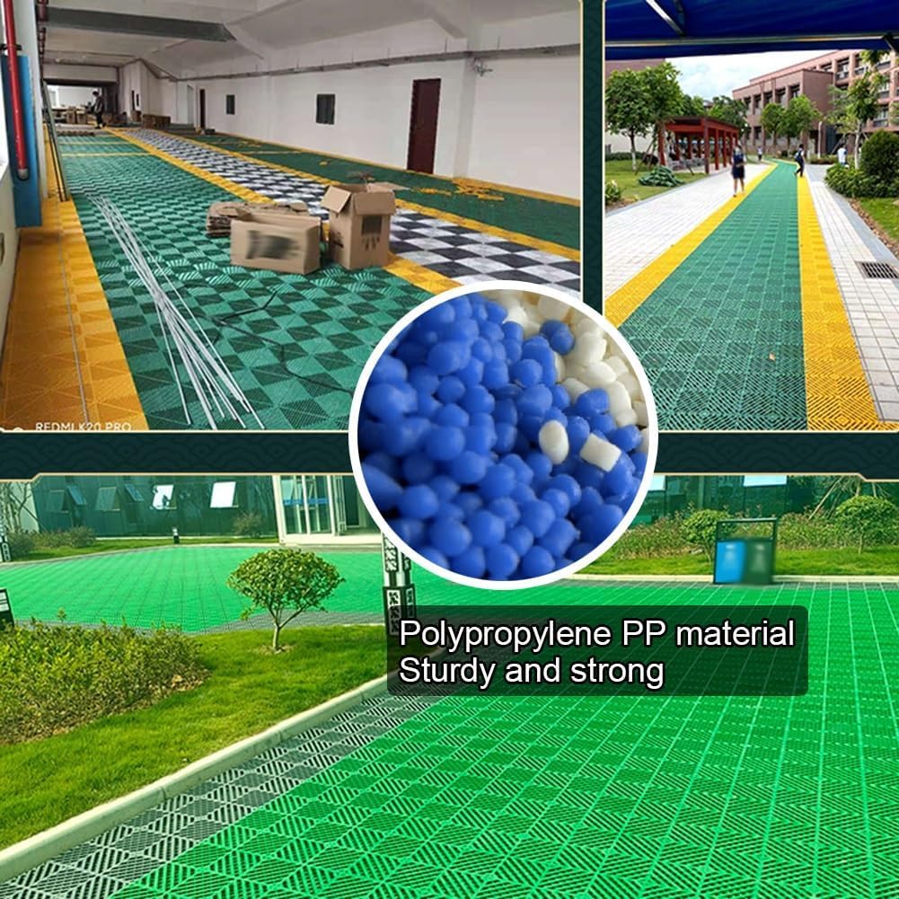ModuPlastic palety maty drenażowe antypoślizgowe płytki podłogowe do GanDisplay DurabBlack do użytku na zewnątrz/wewnątrz łatwy do czyszczenia plastikowy system blokujący
