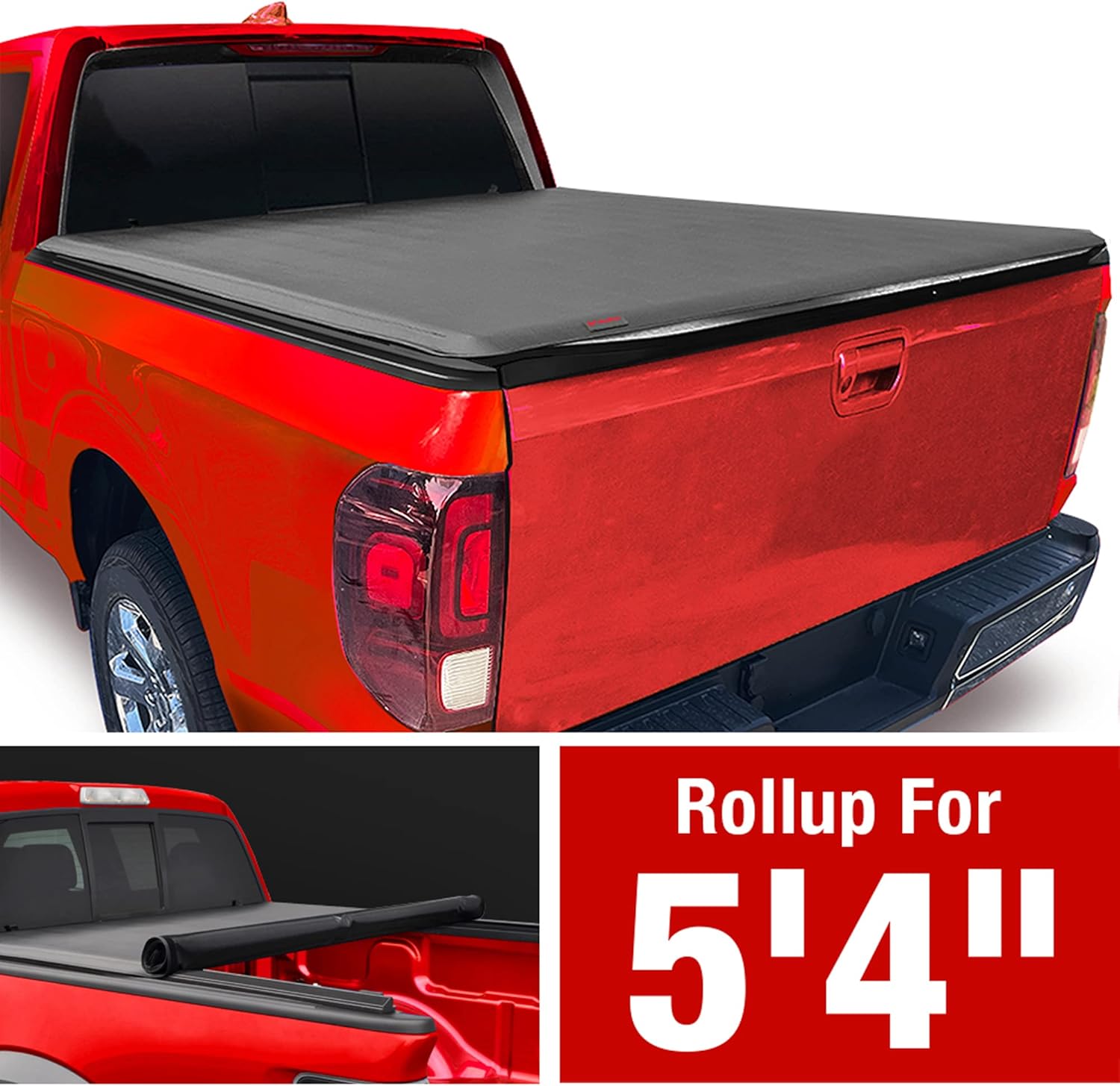 MaxMate Soft Roll-up Truck Bed Tonneau Cover Compatible with 2017-2026 Honda Ridgeline | 5'4" (64") Bed | TCH169065