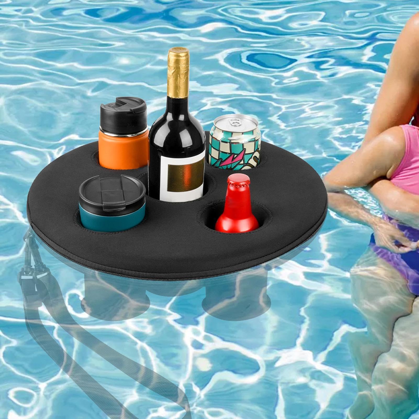 Porte-boisson gonflable pour piscine, porte-gobelet