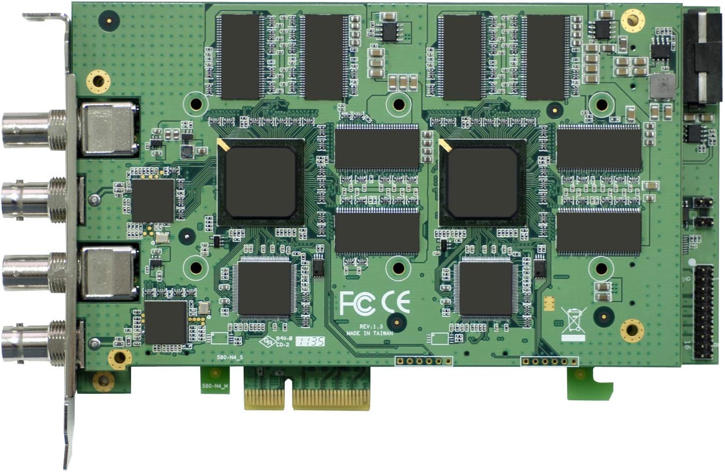 DVP-7632HE 4-CH HD-SDI H.264 PCIex1 Video Capture Card with SDK (Hardware Compression)
